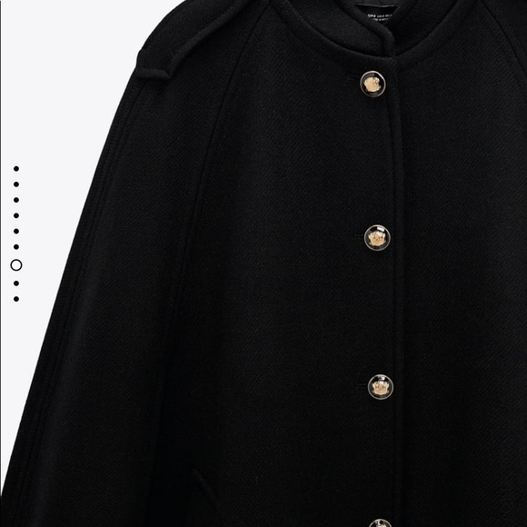 Zara wool cape jacket NWT - Picture 4 of 5
